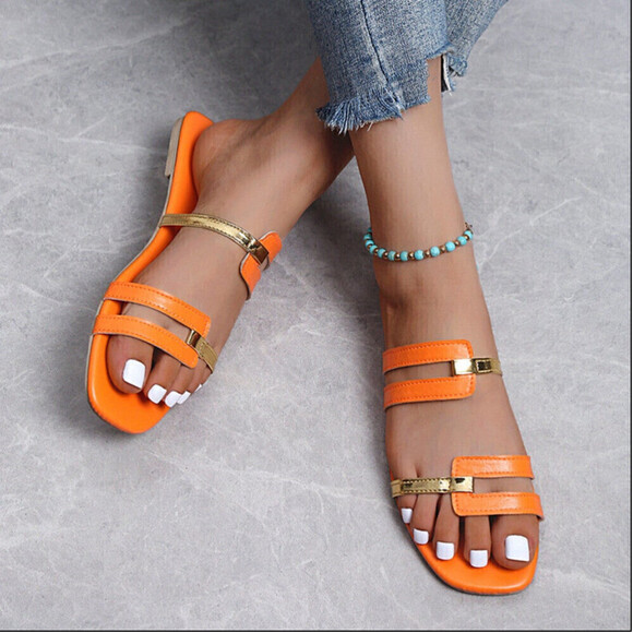 Beach Sandals In Orange - Picture 1 of 5